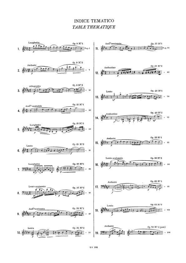 Notturni - Per Pianoforte - Ed. Didattico-Critico-Comparativa - pro klavír